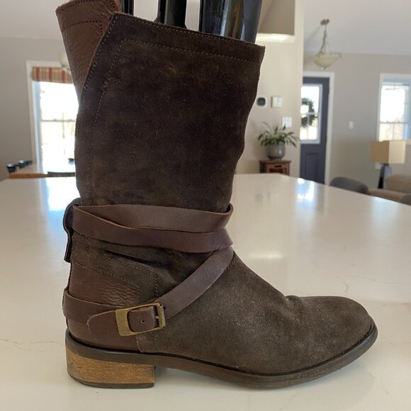 Brown Suede Booties - Size 8 - Picture 1 of 4